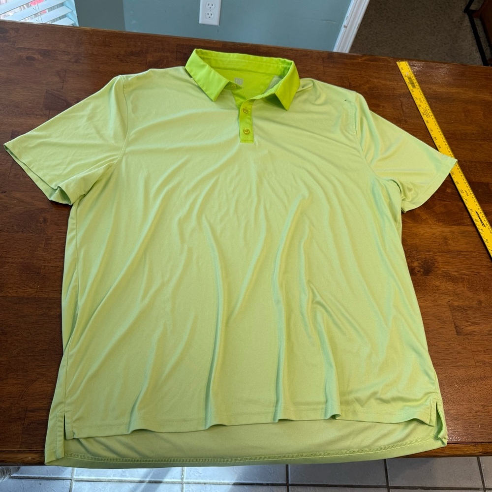 NWOT graham Luxe men’s bright lime Green Polo Shirt size 3xl